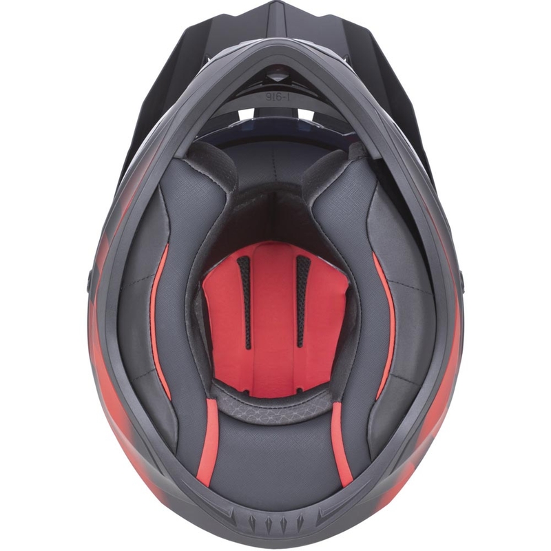 Enduro motociklo šalmas ZED XD1 matinė juoda-raudona