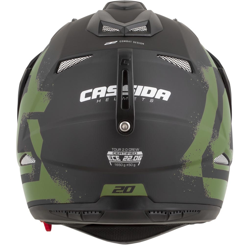 Enduro motociklo šalmas Cassida Tour 2.0 Crew matinė juoda-tamsiai žalia