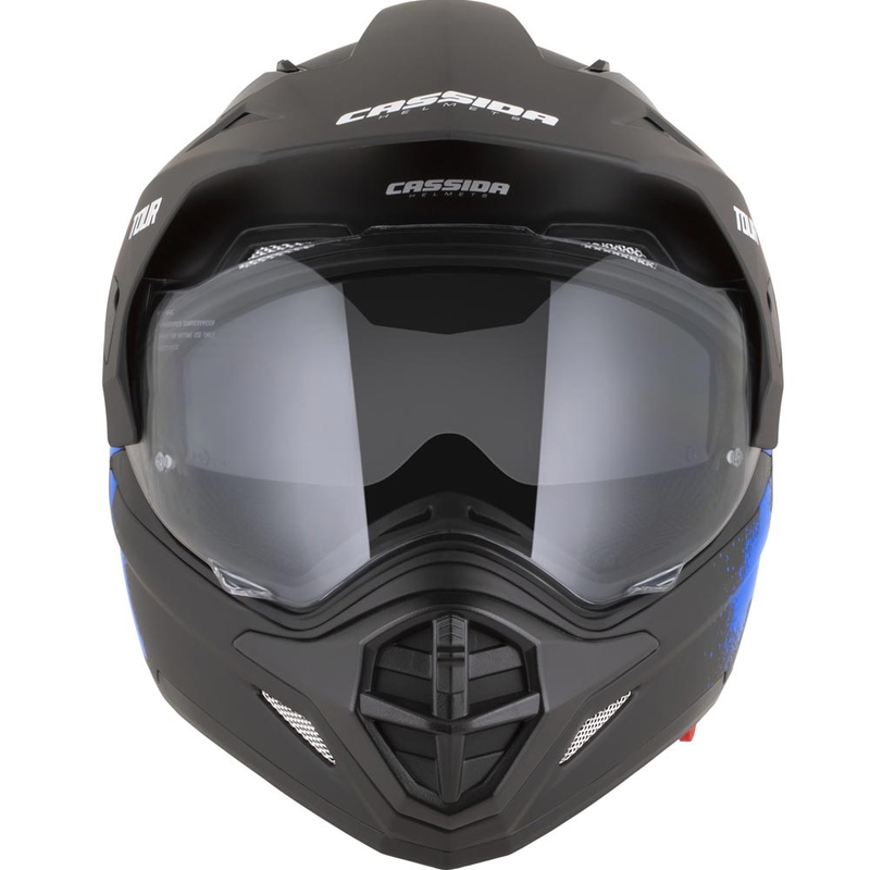 Enduro motociklo šalmas Cassida Tour 2.0 Crew matinė juoda-mėlyna