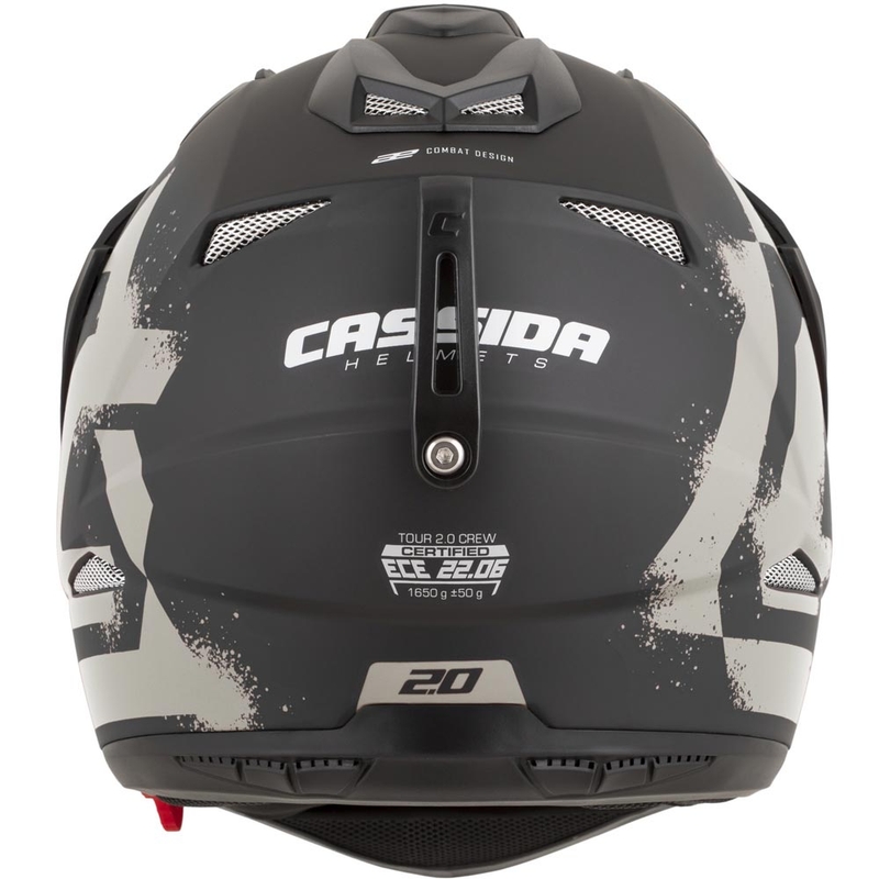 Enduro motociklo šalmas Cassida Tour 2.0 Crew matinės juodos-smėlio spalvos
