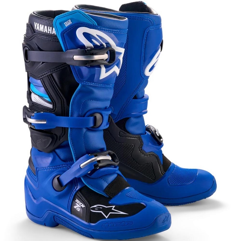 „Alpinestars TECH 7 S YAMAHA“ vaikiški motokroso batai, mėlynai balti ir juodi, kolekcija