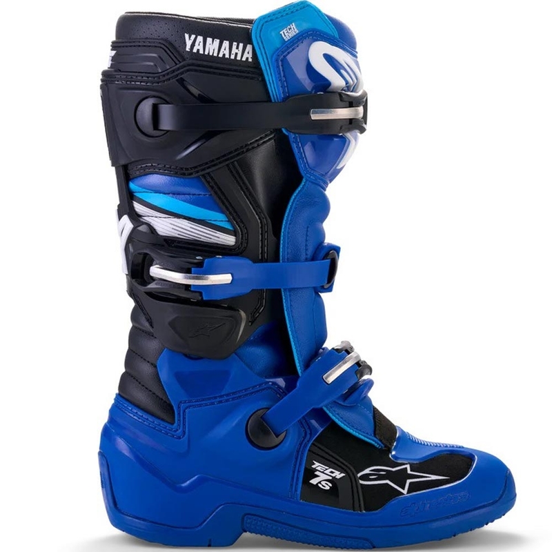„Alpinestars TECH 7 S YAMAHA“ vaikiški motokroso batai, mėlynai balti ir juodi, kolekcija