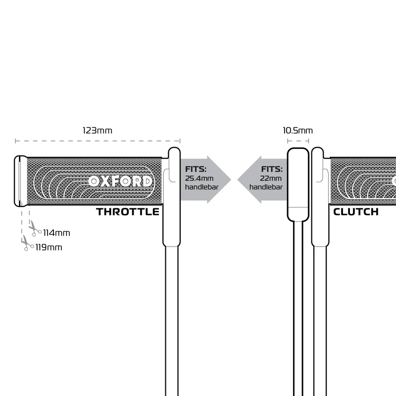 Šildomos rankenėlės „Oxford HotGrips Advanced Integrated Sport“, juodos