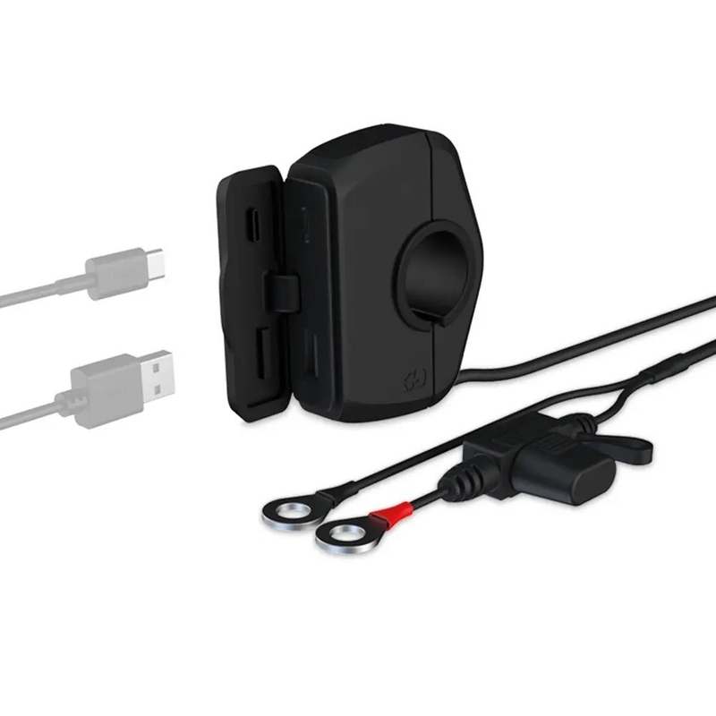 Oxford plonas USB-C ir USB-A lizdas, juodas
