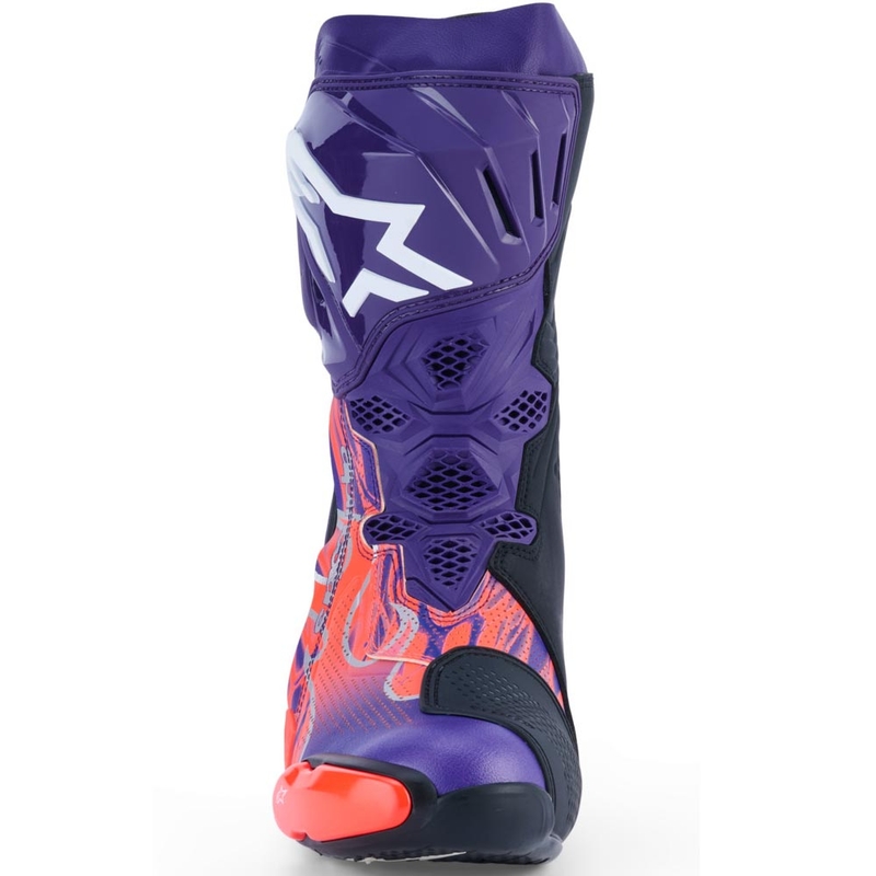 „Alpinestars Supertech R Vented Flyte“ motociklo batai, riboto leidimo, Jorge Martin violetiniai-raudoni-juodi