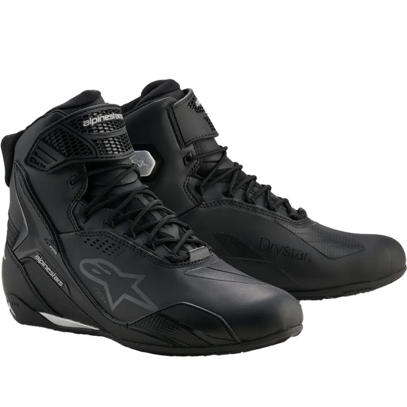 Alpinestars Stella Faster-4 Drystar moteriški motociklo batai juodi-sidabriniai
