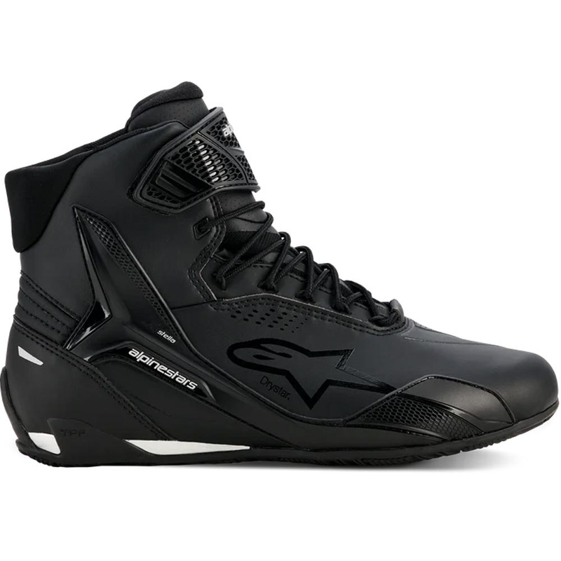 Alpinestars Stella Faster-4 Drystar moteriški motociklo batai juodi-sidabriniai