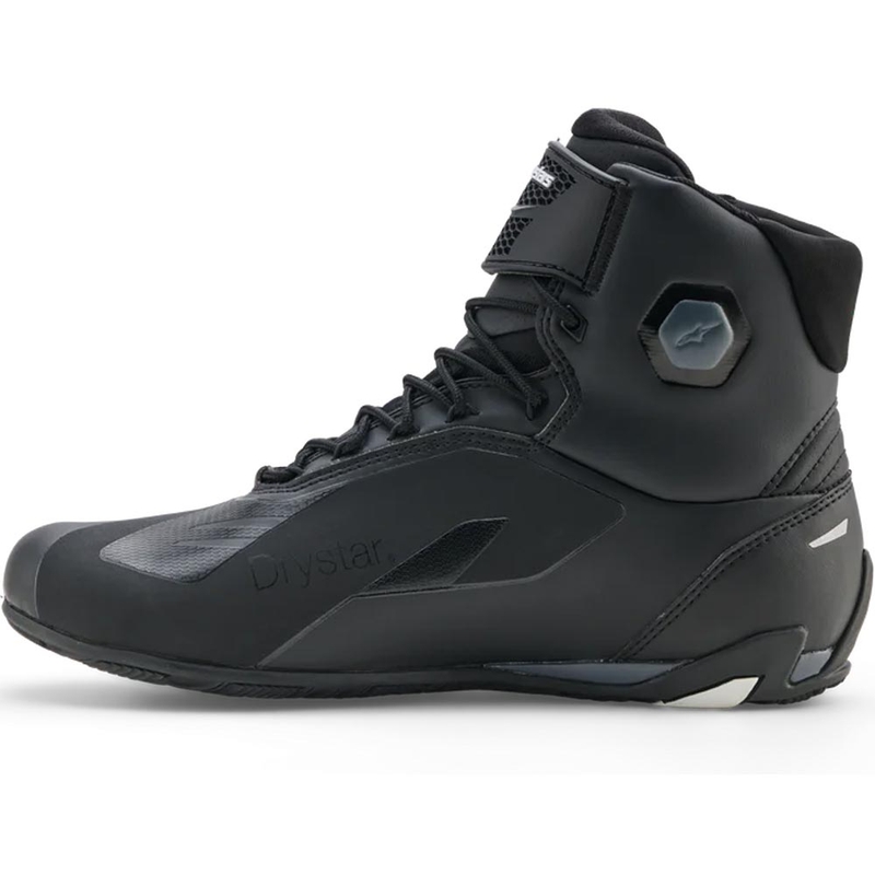 Alpinestars Faster-4 Drystar motociklo batai juodi-tamsiai pilki-balti