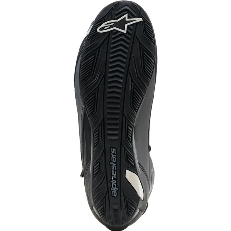 Alpinestars Faster-4 Drystar motociklo batai juodi-tamsiai pilki-balti