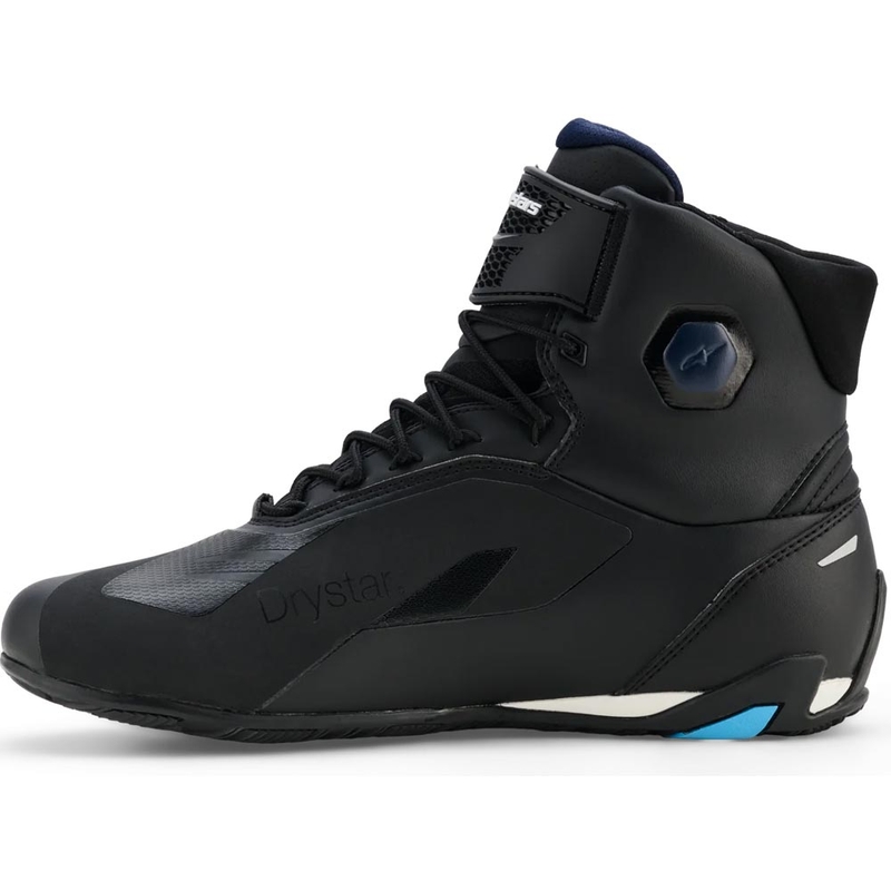 Alpinestars Faster-4 Drystar motociklo batai juodi-mėlynai-balti