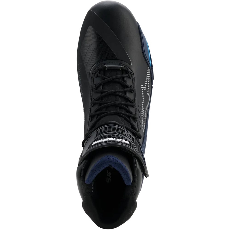 Alpinestars Faster-4 Drystar motociklo batai juodi-mėlynai-balti