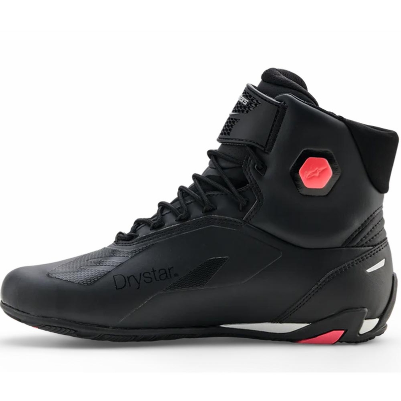 Alpinestars Stella Faster-4 Drystar moteriški motociklo batai, juodi-pilki-raudoni