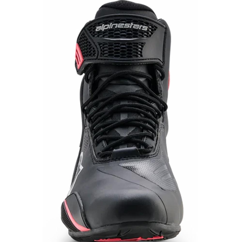 Alpinestars Stella Faster-4 Drystar moteriški motociklo batai, juodi-pilki-raudoni