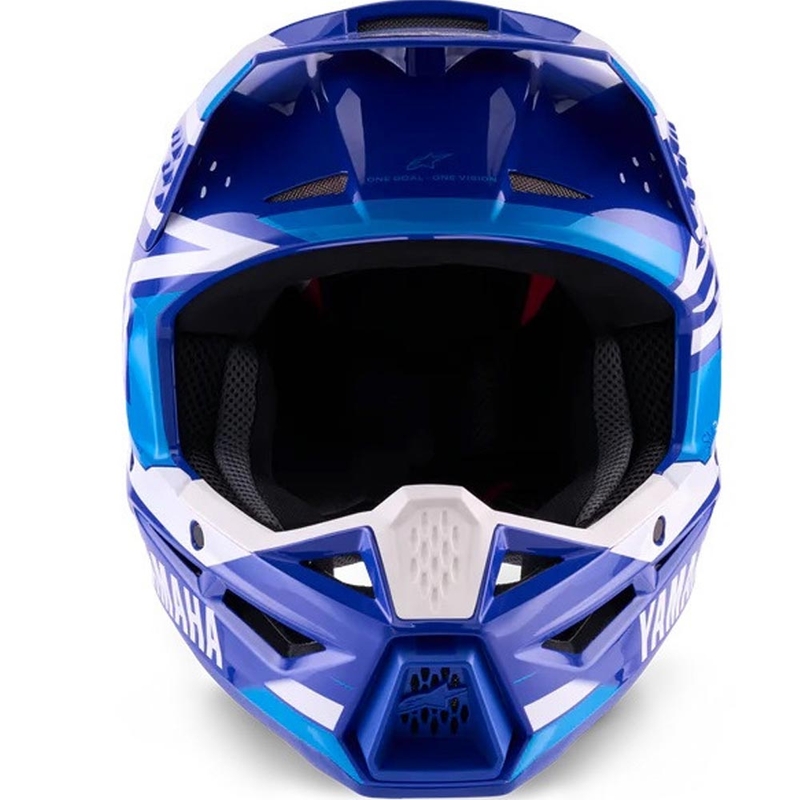 „Alpinestars S-M3 YAMAHA“ motokroso šalmas, mėlynai baltas, kolekcija
