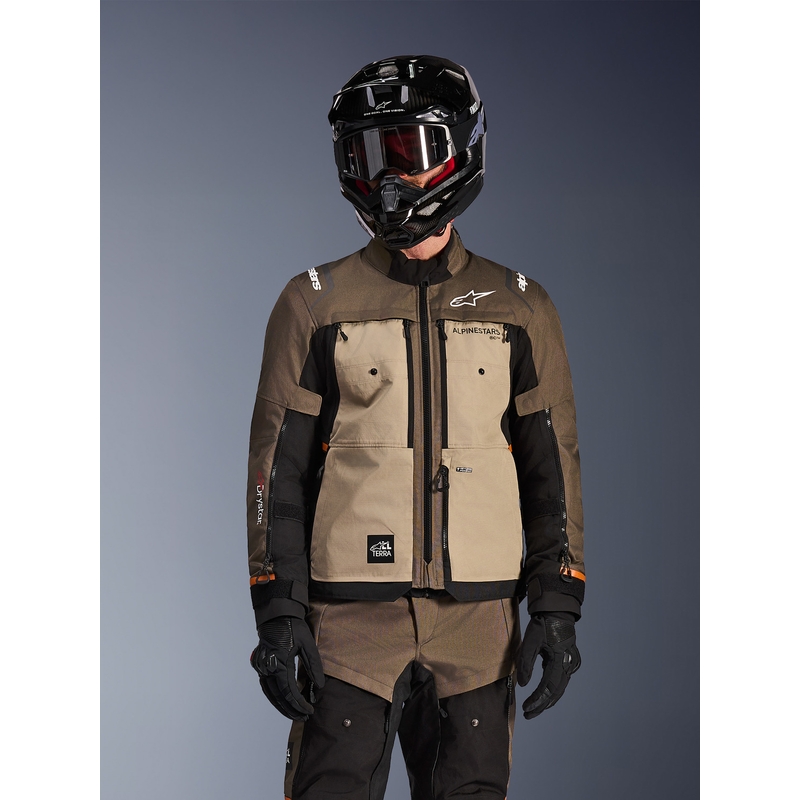 Alpinestars Cusco Drystar motociklo striukė ruda-juoda
