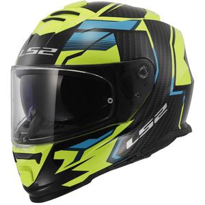 LS2 FF800 Storm II Tracker juodas-fluo geltonas integralus motociklininko šalmas