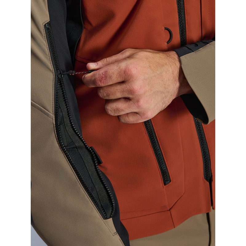 Alpinestars AMT-8 Stretch Drystar XF motociklo striukė ruda-oranžinė-juoda