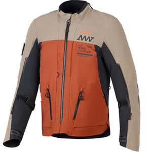 Alpinestars AMT-8 Stretch Drystar XF motociklo striukė ruda-oranžinė-juoda