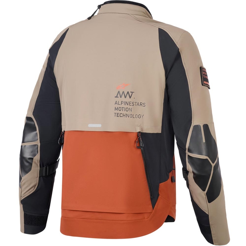 Alpinestars AMT-8 Stretch Drystar XF motociklo striukė ruda-oranžinė-juoda
