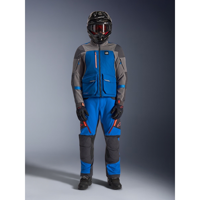Alpinestars Maxdura Drystar XF motociklo striukė mėlyna-tamsiai pilka