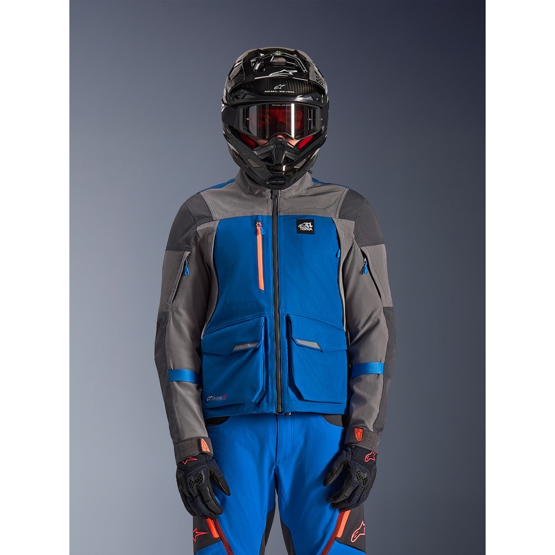 Alpinestars Maxdura Drystar XF motociklo striukė mėlyna-tamsiai pilka