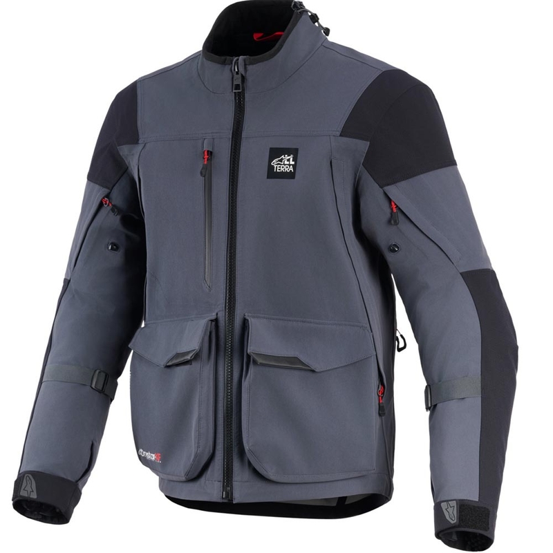 Alpinestars Maxdura Drystar XF motociklo striukė tamsiai pilka-juoda