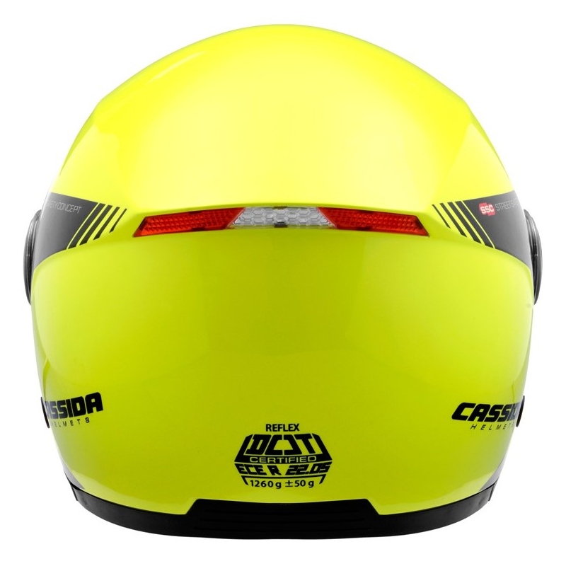 Otevřená přilba na motorku Cassida Reflex Safety černo-fluo žlutá