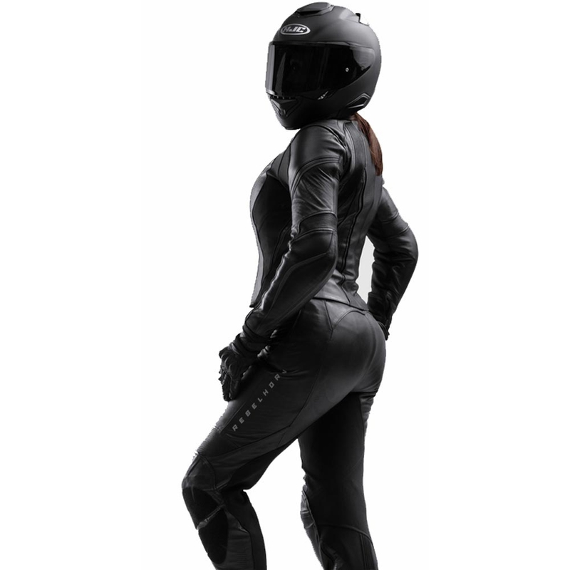 Moteriška odinė motociklo striukė Rebelhorn Diva ST juoda