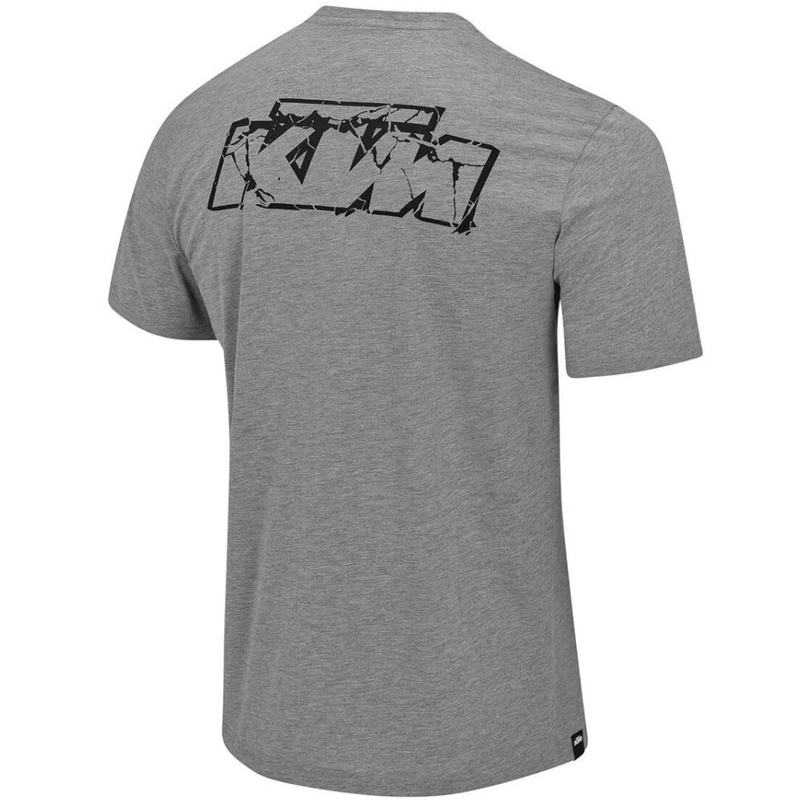 KTM logotipo marškinėliai šviesiai pilki melanžo spalvos