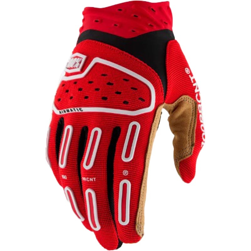 Motokroso pirštinės 100% Airmatic 2 raudonos-juodos
