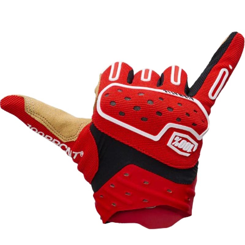 Motokroso pirštinės 100% Airmatic 2 raudonos-juodos