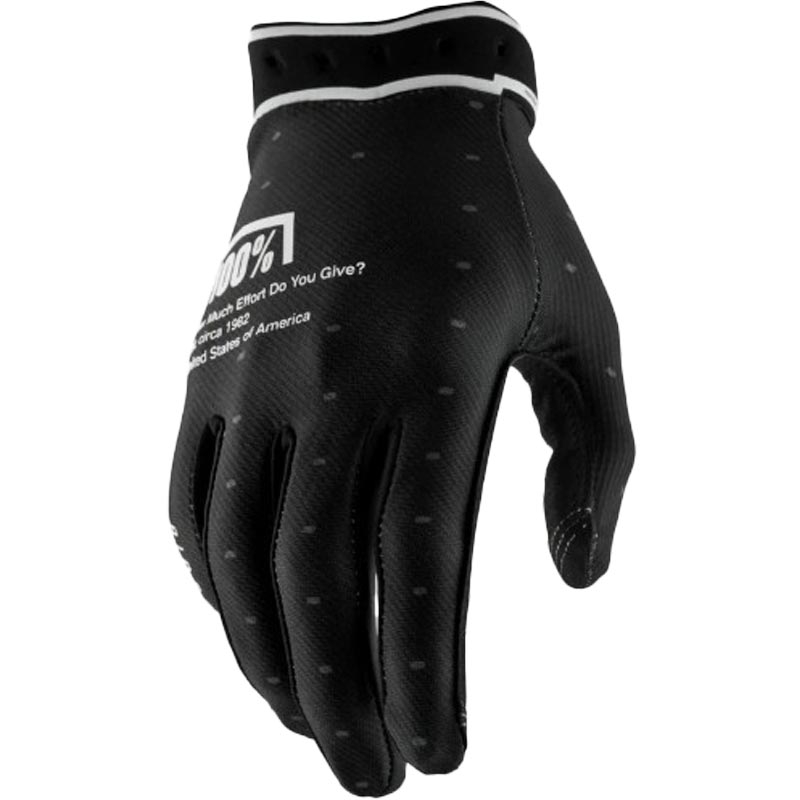 Motokroso pirštinės 100% Ridefit juodos