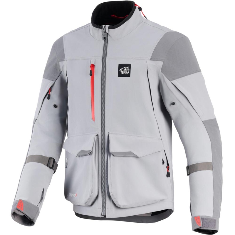 Alpinestars Maxdura Drystar XF motociklo striukė šviesiai pilka-tamsiai pilka