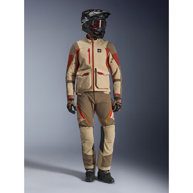 Alpinestars Maxdura Drystar XF motociklo striukė ruda-oranžinė