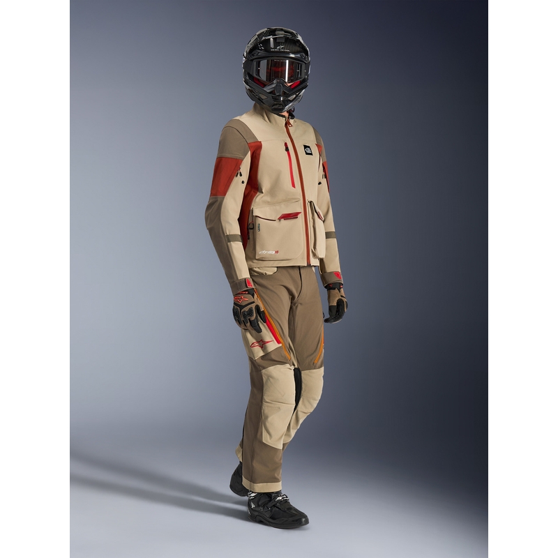 Alpinestars Maxdura Drystar XF motociklo striukė ruda-oranžinė