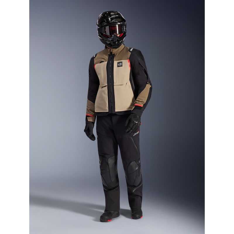 Alpinestars Andes PRO Drystar XF motociklo striukė ruda-juoda-oranžinė