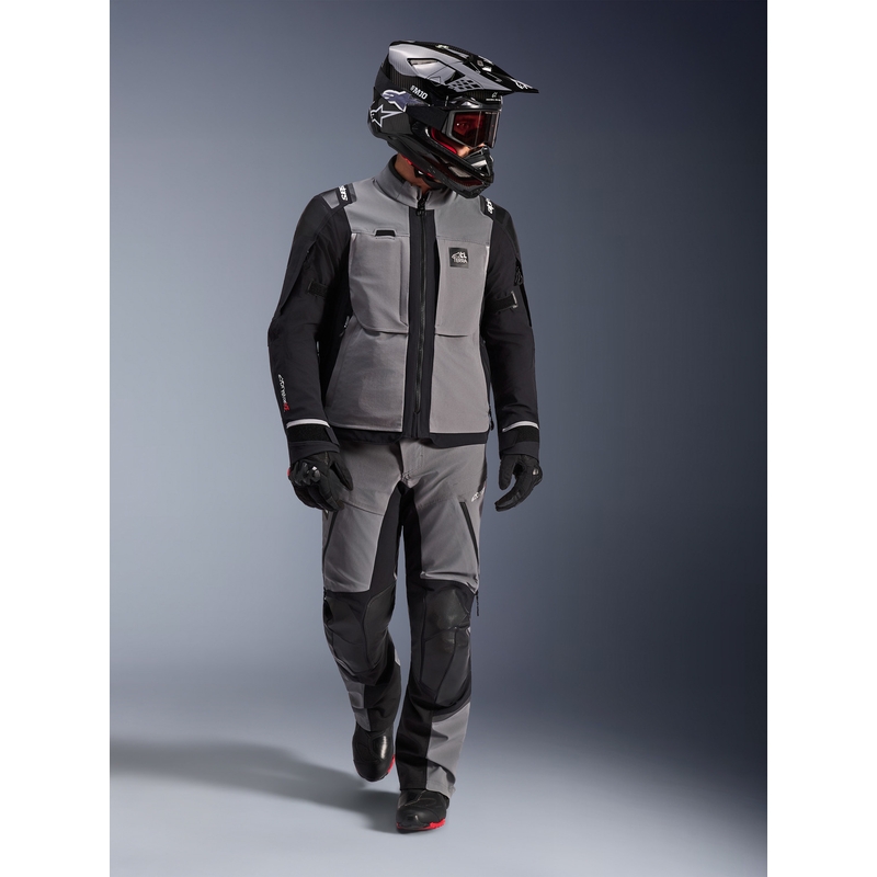Alpinestars Andes PRO Drystar XF motociklo striukė tamsiai pilka-juoda