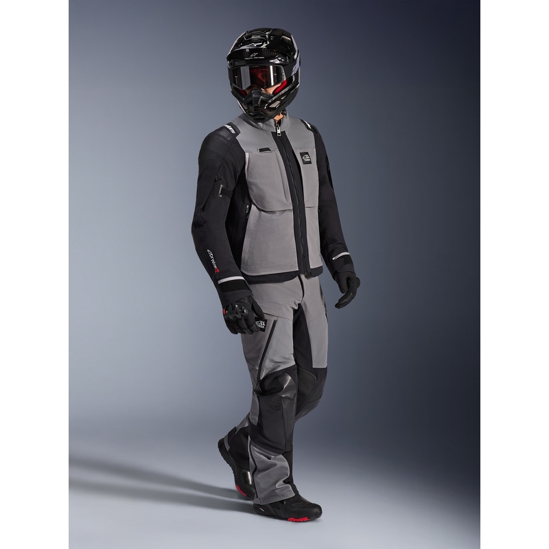Alpinestars Andes PRO Drystar XF motociklo striukė tamsiai pilka-juoda