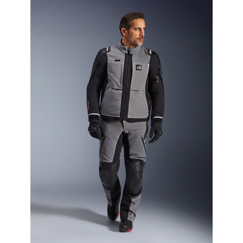 Alpinestars Andes PRO Drystar XF motociklo striukė tamsiai pilka-juoda