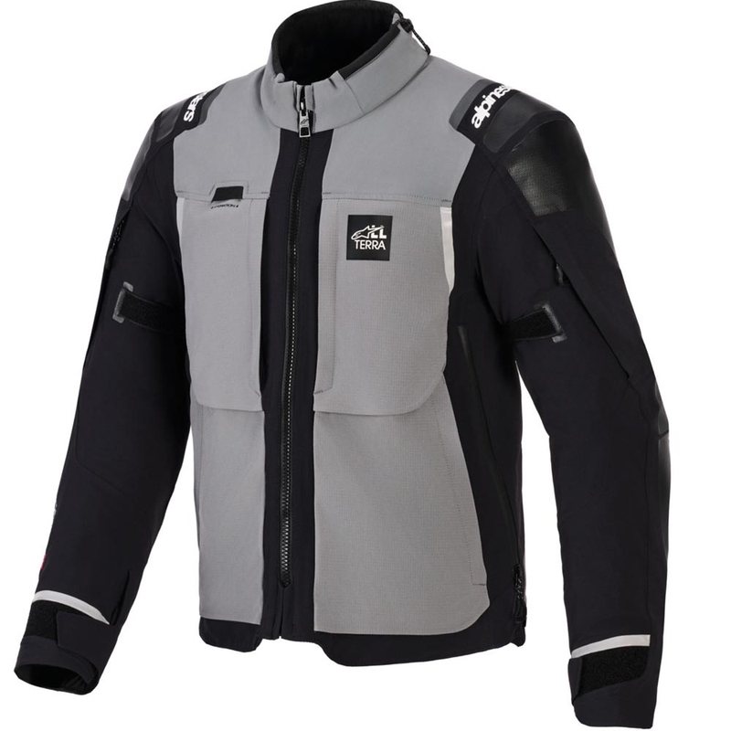 Alpinestars Andes PRO Drystar XF motociklo striukė tamsiai pilka-juoda