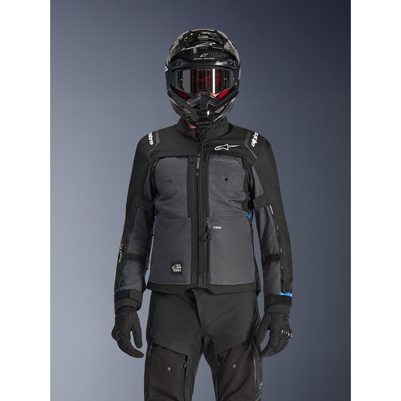 Alpinestars Cusco Drystar motociklo striukė juoda-tamsiai pilka