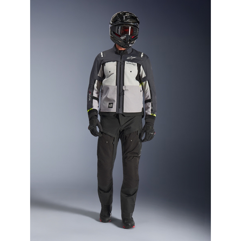 „Alpinestars Cusco Drystar“ motociklo striukė šviesiai pilka-šviesiai mėlyna-tamsiai mėlyna
