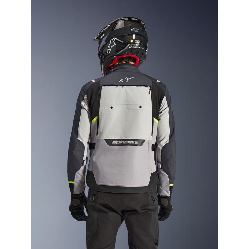 „Alpinestars Cusco Drystar“ motociklo striukė šviesiai pilka-šviesiai mėlyna-tamsiai mėlyna
