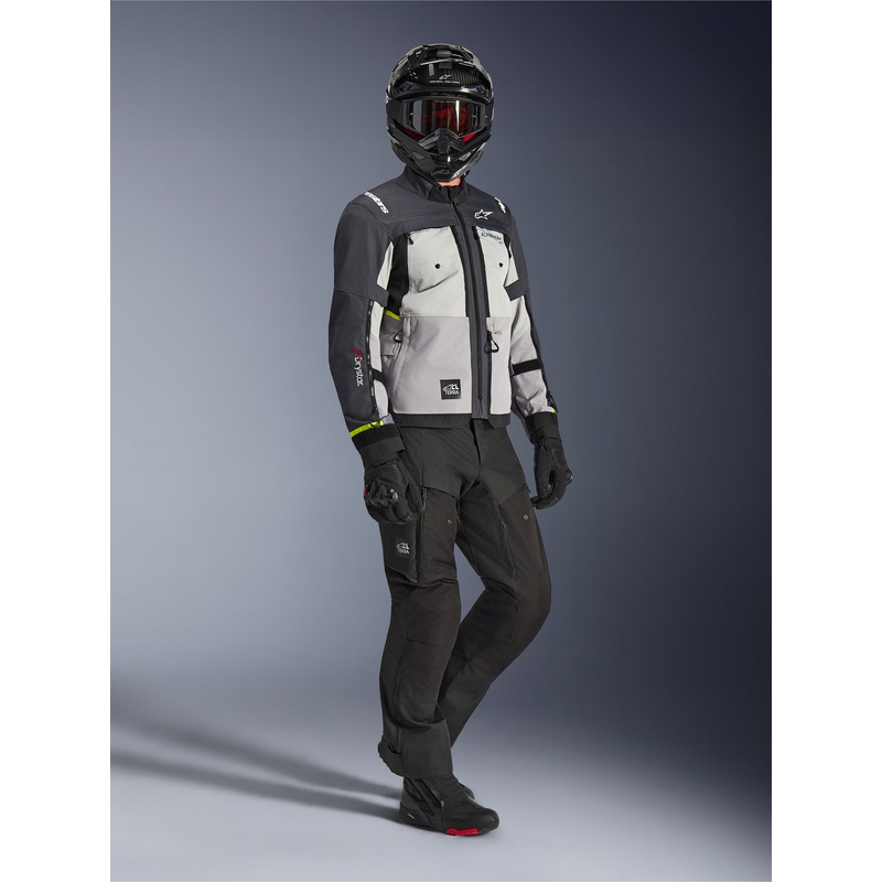 „Alpinestars Cusco Drystar“ motociklo striukė šviesiai pilka-šviesiai mėlyna-tamsiai mėlyna