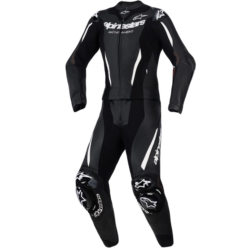 Alpinestars Stella GP-R7 moteriškas dviejų dalių odinis motociklo kostiumas, juodas