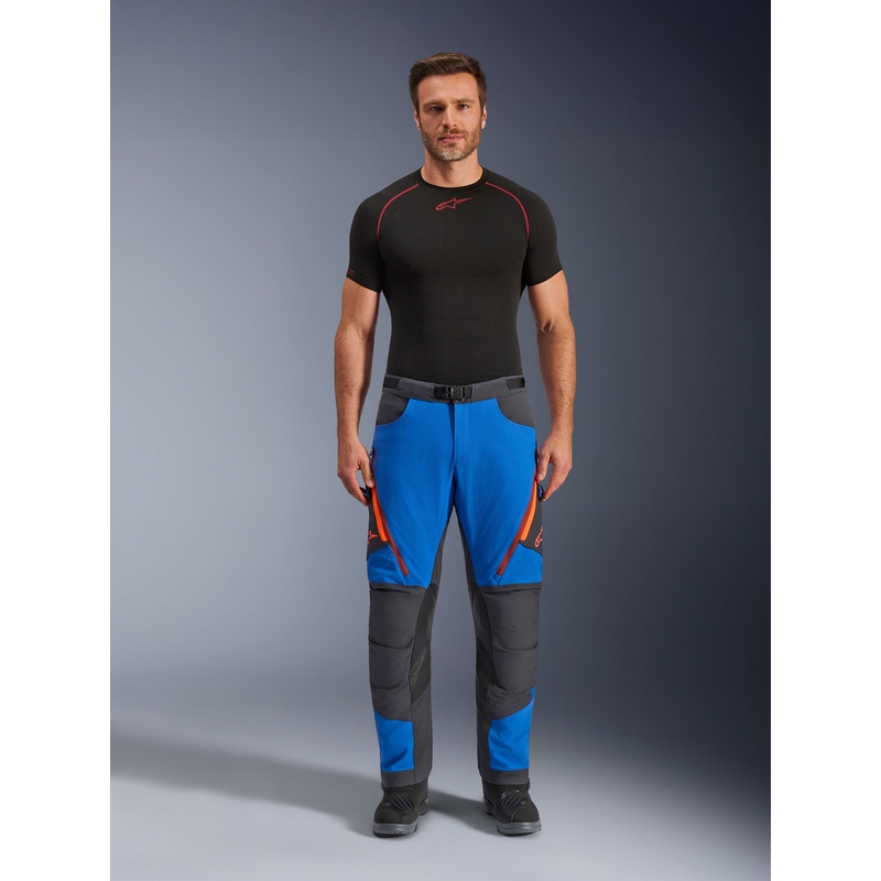 Alpinestars Maxdura Dual motociklo kelnės mėlynos-tamsiai pilkos-oranžinės