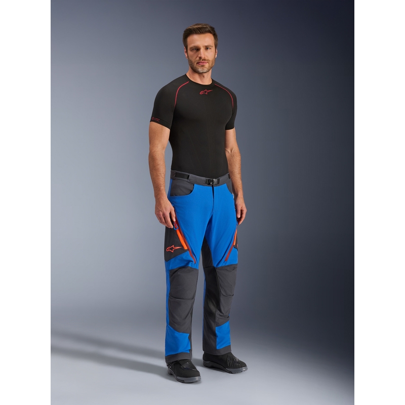 Alpinestars Maxdura Dual motociklo kelnės mėlynos-tamsiai pilkos-oranžinės