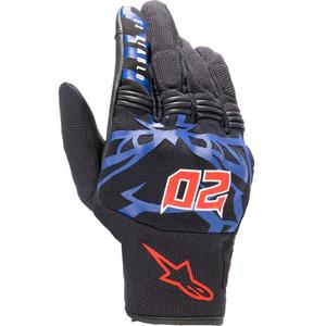 Alpinestars Copper FQ20 motociklo pirštinės juodos-raudonos-mėlynos-baltos