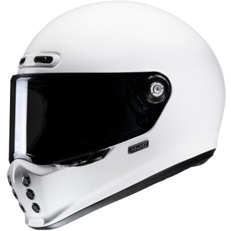 HJC V10 Solid uždaras motociklo šalmas, baltas