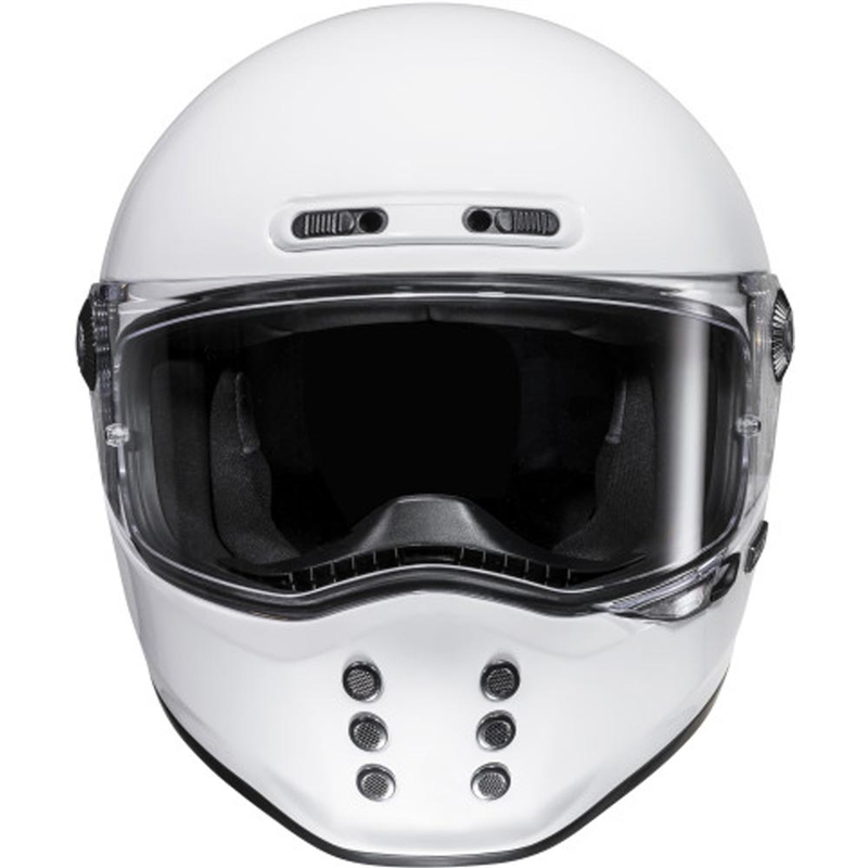 HJC V10 Solid uždaras motociklo šalmas, baltas